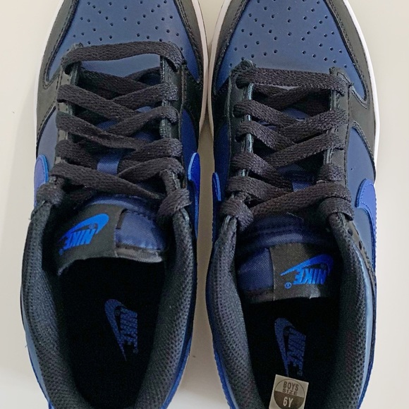 Nike Dunk Low Black Midnight Navy Wmns 7.5 - Picture 4 of 10